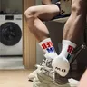 1 paar Fashion Weiße Farbe Brief Socken Homosexuell Top Vers Sexy Männer Sport Lange Rohr Fußball