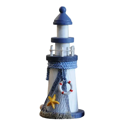Holz Leuchtturm Ornament Ozean Leuchtturm nautischen Leuchtturm Dekor Strand Leuchtturm Dekorationen