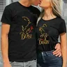 Sommer Mode König Königin Paare T-Shirt Tier Schönheit gedruckt Paar T-Shirt Frau Shirt lässig