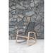 Beachcrest Home™ Lavigne Teak Outdoor Rocking Chair, Solid Wood in Brown/White | 40.5 H x 36.5 W x 27 D in | Wayfair