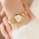 Uthai Frauen Licht Luxusmarke Gold Schmuck Armband Uhr Perament wasserdichte Damenmode Quarzuhr