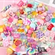 20-30 stücke Harz Nail Art Charms Cartoon gemischte Bonbons/Lutscher/Donuts Nail Art Dekoration