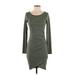 Leith Casual Dress - Sheath: Gray Solid Dresses - Women's Size X-Small