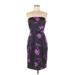 Banana Republic Factory Store Casual Dress: Purple Floral Motif Dresses - Women's Size 6