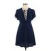 Forever 21 Contemporary Cocktail Dress: Blue Dresses - Women's Size Large