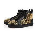 Scarpe alte per uomo rivetti Decor Casual Lace Up scarpe in vera pelle scarpe con strass Brand