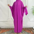 Abaya Dubai-Robe à capuche pour femmes musulmanes robe unie avec petit sac robe à capuche avec