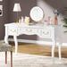 House of Hampton® White Antique Vanity Table, Solid Wood | Wayfair 26897586122B4001B9C3A9B58890F0F5