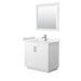 Wyndham Collection Miranda 36" Single Bathroom Vanity Set w/ Mirror Wood/Marble in White | 33.75 H x 36 W x 22 D in | Wayfair WCF292936SWHC2UNSM34