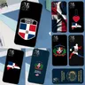 Custodia per telefono con bandiera della repubblica dominicana per iPhone 15 13 14 12 11 Pro Max X