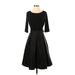 Liz Claiborne Casual Dress - A-Line: Black Dresses - Women's Size 6