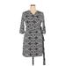 White Mark Casual Dress - Wrap: Black Aztec or Tribal Print Dresses - Women's Size 1X