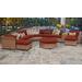 Laguna 11 Piece Outdoor Wicker Patio Furniture Set 11c in Terracotta - TK Classics Laguna-11C-Terracotta