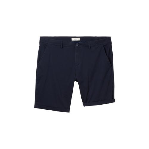 TOM TAILOR Herren Plus - Chino Shorts, blau, Uni, Gr. 48