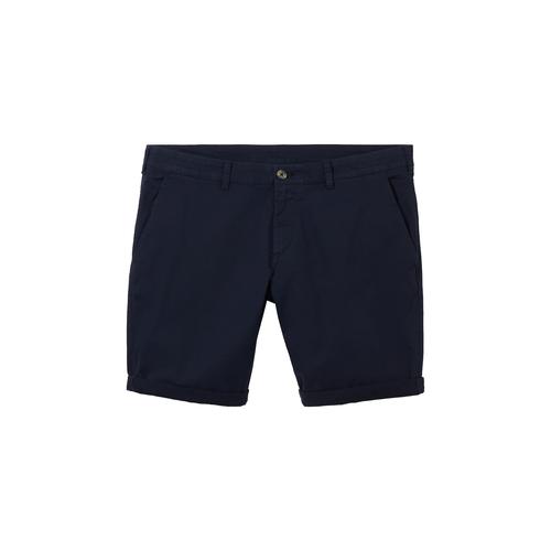 TOM TAILOR Herren Plus - Chino Shorts, blau, Uni, Gr. 48