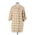 Elevenses Coat: Tan Houndstooth Jackets & Outerwear - Women's Size X-Small