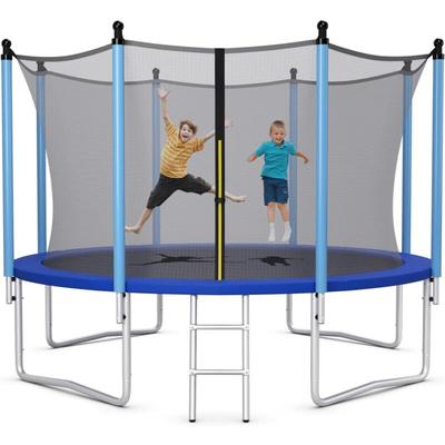 244 cm Trampolin Outdoor, gs Zertifiziert, Gartentrampolin mit Leiter, Trampolin Komplettset mit Image