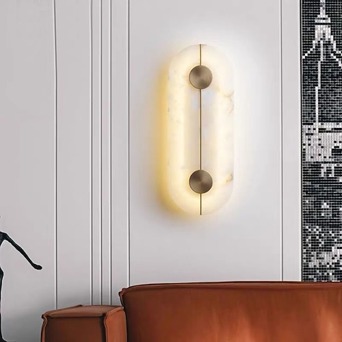 LED-Wandleuchte aus Marmor, moderne LED-Wandleuchte für den Innenbereich, Wandleuchten für Schlafzimmer und Wohnzimmer Image