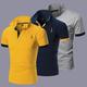 Paquets multiples 3 pièces Homme Revers Manches courtes Blanc Jaune Gris Polos boutonnés Tee Shirt Golf polo de golf Broderie Plein Usage quotidien Vacances Polyester Printemps été