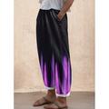 Femme Pantalon Normal Polyester Dégradé Violet Mode Taille haute Toute la longueur Plein Air Casual Eté Printemps