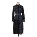 French Connection Casual Dress: Black Paint Splatter Print Dresses - Women's Size 8