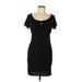 Livi by Olivia Rae Casual Dress - Mini: Black Solid Dresses - Women's Size Large
