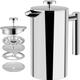 Coffee Maker - Double-Walled Stainless Steel - Coffee Maker - French Coffee Press - Coffee Pot - French Press System With Stainless Steel Filter