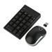 2.4GHz Wireless Keyboard Mouse Set 1200DPI Optical Mouse & Wireless 22-key Numeric Keyboard