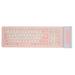 Silicone Keyboard 107 Keys Waterproof Dustproof Folding Two Colors 2.4G Wireless USB Soft Silicone Silent Keyboard