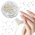 Besaacan Nail Accessorie on Saleï¼� Fingernail Pearl Round Size Mixed Pearl Ballet Pearl Nail Jewelry Multipurpose Face Makeup Pearl Decoration Nail Care A