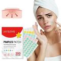 Mlqidk Star Pimple Patches for Face Hydrocolloid Acne Patches 3 Sizes 200 Count Cute Stars Spot Stickers Colorful Pimple Patches