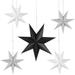 Folding Star Christmas 7-Point Star for Hanging Paper Star Decoration Set of 5 Folding Stars Christmas Star Decoration Star Paper for Window Decoration Christmas Tree Advent