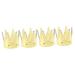 Chunhong 4 pcs Nail Decorative Pen Golden Shaped Foundation Rack Art Powder Crown Container Holders Pencil Homes Stand Display Sponge for Crowns Puff Makeup Offices Paint Holder Organizer