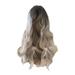 Women Girl Black Gray Color Synthetic Hair Wigs Wave Silver Grey Fashion