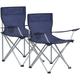 Acaza - Lot de 2 chaises de camping pliables, chaises pliantes pour l'extérieur, confortables, avec