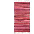 Relaxdays - Tapis à franges tissé main coloré rouge style indien 70 x 140 cm tapis de couloir