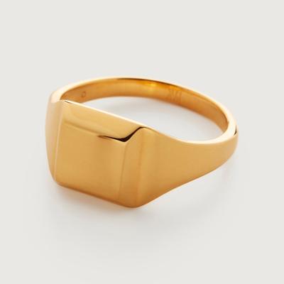 Gold Signature Signet Ring