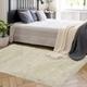 Soft Washable Cosy Modern Shaggy Rugs in Ivory White