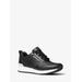 Michael Kors Allie Stride Leather and Nylon Trainer Black 7.5