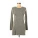 Brandy Melville Casual Dress - Shift: Gray Marled Dresses
