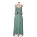 Faded Glory Casual Dress - Maxi: Teal Print Dresses - Women's Size Medium