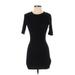 Forever 21 Casual Dress - Bodycon: Black Solid Dresses - Women's Size Small