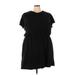 Old Navy Casual Dress - Popover: Black Solid Dresses - Women's Size 3X Plus