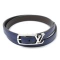 Louis Vuitton Jewelry | Louis Vuitton Louis Vuitton Leather Bracelet Neogram M6259 21 41.5-43.5cm Dou... | Color: Blue | Size: Os