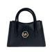 Michael Kors Bags | New Michael Kors Gabby Bag Womens Small Black Leather Satchel Bag Purse Handbag | Color: Blue/Gold | Size: S