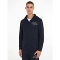 Hoodie "FZ HOODIE HWK", Herren, Gr. XXL (56), blau (dunkelblau), Sweatware, Obermaterial: 50% Baumwolle, 50% Polyester, TOMMY HILFIGER UNDERWEAR, meliert, casual, bequem hüftbedeckend, Langarm eingesetzt Rippbündchen, Sweatshirts, mit Tommy Hilfiger...