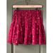 Free People Skirts | Free People Skirt Womens Small S Red Floral Summer Wine Combo Pleated Ladies | Color: Red | Size: S
