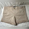 American Eagle Outfitters Shorts | American Eagle Ae Outfitters Beige Midi Jean Shorts Size 12 Euc | Color: Tan | Size: 12