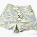 Free People Shorts | Free People Women's Floral Drawstring Shorts W/ Pleat Front Accent Beachy Euc 6 | Color: Blue/Yellow | Size: 6