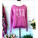 Pink Victoria's Secret Sweaters | Pink Love Pink Victoria’s Secret Y2k Crew Neck Sweater Purple Medium Distressed | Color: Pink/Purple | Size: M